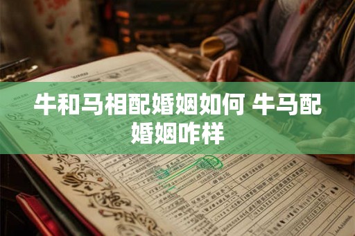 牛和马相配婚姻如何 牛马配婚姻咋样