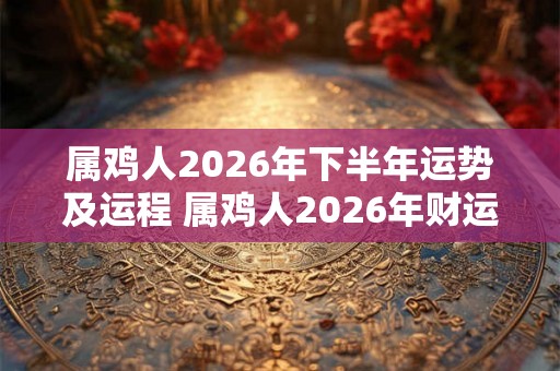 属鸡人2026年下半年运势及运程 属鸡人2026年财运方位