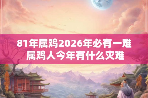 81年属鸡2026年必有一难 属鸡人今年有什么灾难 81年属鸡2026年必有一难 属鸡人今年有什么灾难