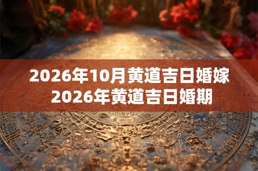 2026年10月黄道吉日婚嫁 2026年黄道吉日婚期
