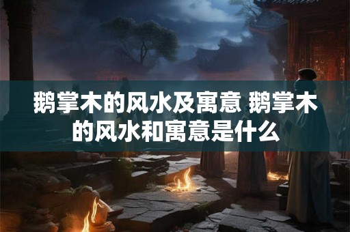鹅掌木的风水及寓意 鹅掌木的风水和寓意是什么