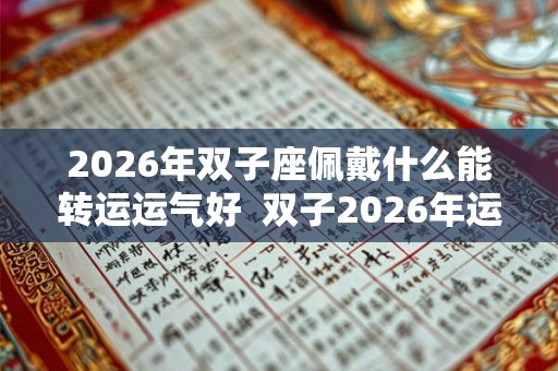 2026年双子座佩戴什么能转运运气好  双子2026年运势