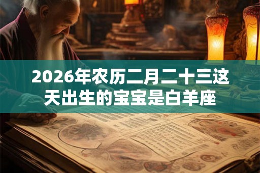 2026年农历二月二十三这天出生的宝宝是白羊座