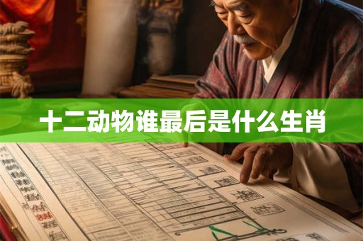 十二动物谁最后是什么生肖