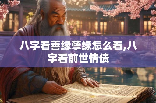 八字看善缘孽缘怎么看,八字看前世情债