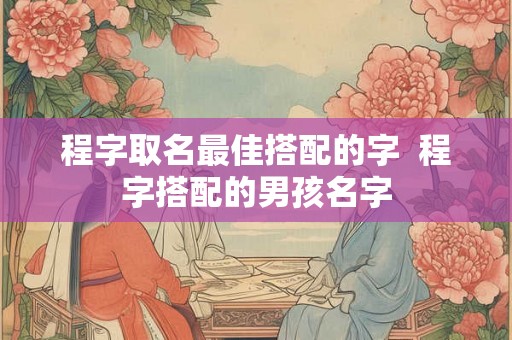 程字取名最佳搭配的字  程字搭配的男孩名字