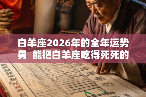 白羊座2026年的全年运势男 能把白羊座吃得死死的星座 白羊座2026年的全年运势男 能把白羊座吃得死死的星座