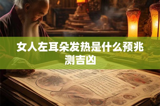 女人左耳朵发热是什么预兆测吉凶