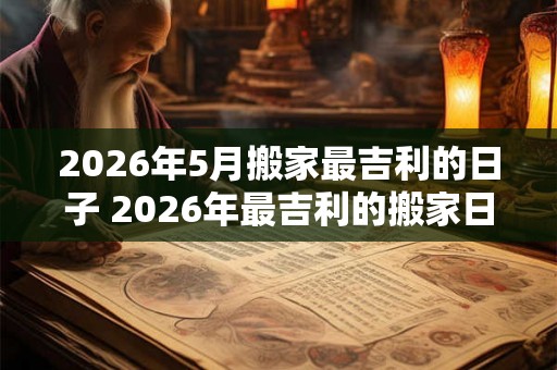 2026年5月搬家最吉利的日子 2026年最吉利的搬家日是哪天