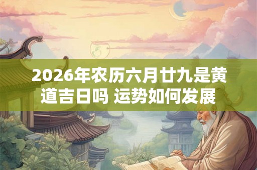 2026年农历六月廿九是黄道吉日吗 运势如何发展 2026年农历六月廿九是黄道吉日吗 运势如何发展