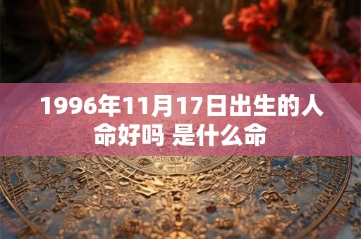 1996年11月17日出生的人命好吗 是什么命