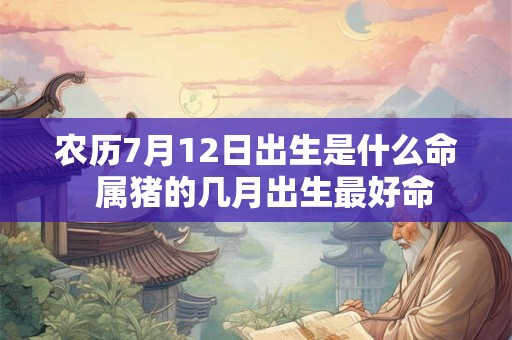 农历7月12日出生是什么命  属猪的几月出生最好命