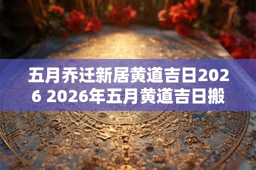 五月乔迁新居黄道吉日2026 2026年五月黄道吉日搬新居