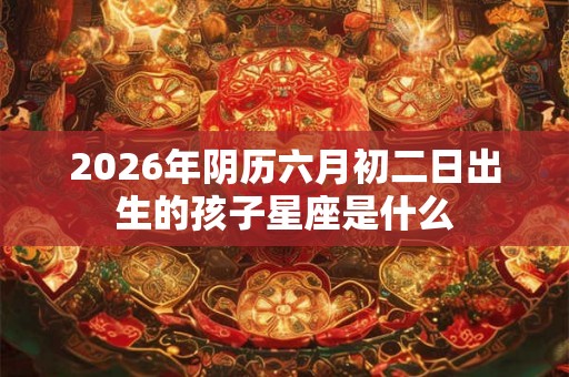 2026年阴历六月初二日出生的孩子星座是什么