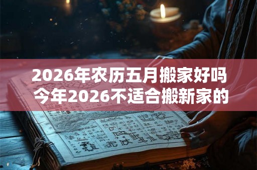 2026年农历五月搬家好吗 今年2026不适合搬新家的生肖
