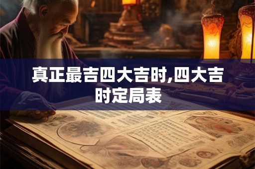 真正最吉四大吉时,四大吉时定局表