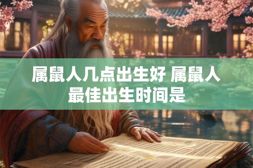 属鼠人几点出生好 属鼠人最佳出生时间是