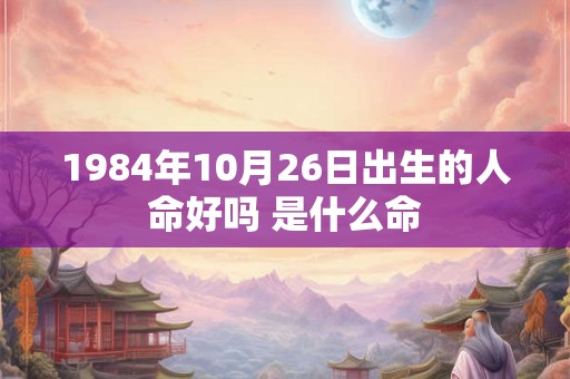 1984年10月26日出生的人命好吗 是什么命