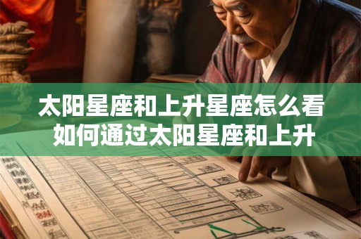 太阳星座和上升星座怎么看 如何通过太阳星座和上升星座确定个人性格特点
