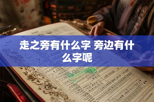 走之旁有什么字 旁边有什么字呢