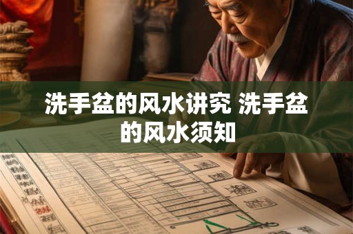 洗手盆的风水讲究 洗手盆的风水须知