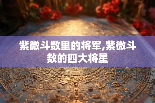 紫微斗数里的将军,紫微斗数的四大将星