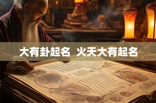 大有卦起名  火天大有起名