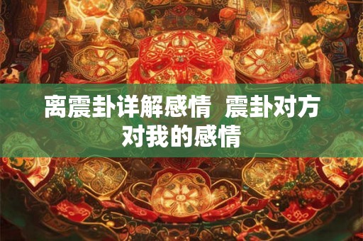 离震卦详解感情  震卦对方对我的感情