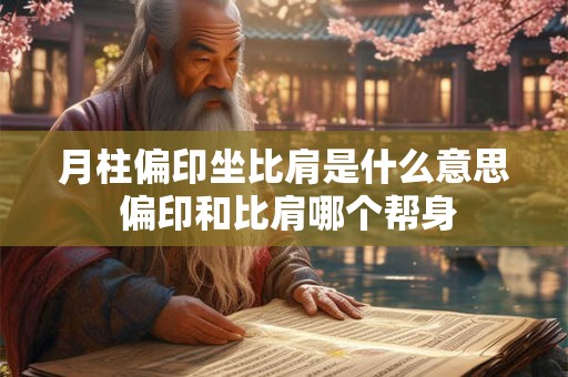 月柱偏印坐比肩是什么意思 偏印和比肩哪个帮身