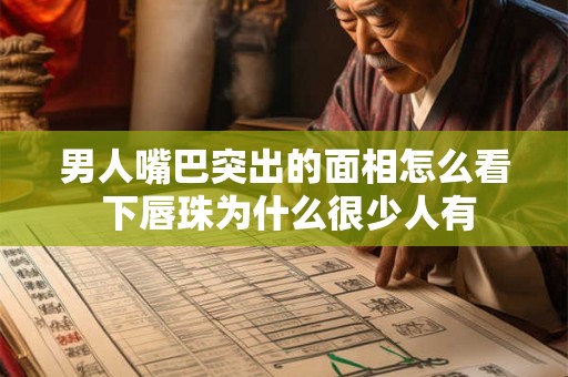 男人嘴巴突出的面相怎么看 下唇珠为什么很少人有