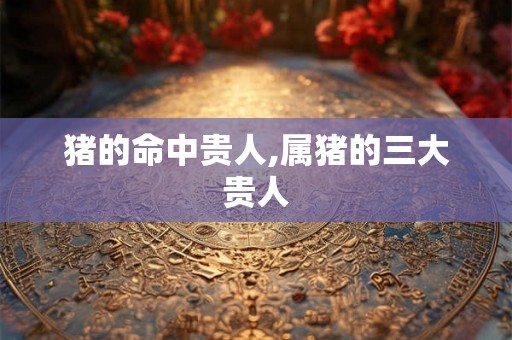 猪的命中贵人,属猪的三大贵人