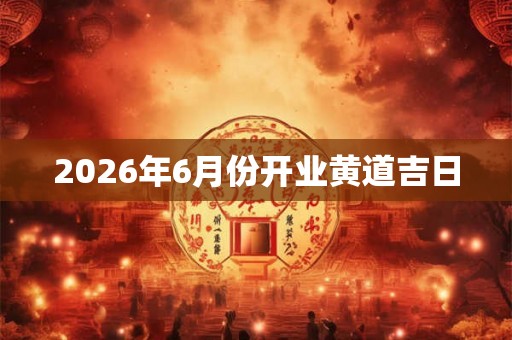 2026年6月份开业黄道吉日