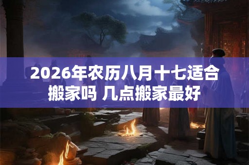 2026年农历八月十七适合搬家吗 几点搬家最好 2026年农历八月十七适合搬家吗 几点搬家最好