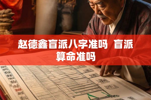 赵德鑫盲派八字准吗  盲派算命准吗