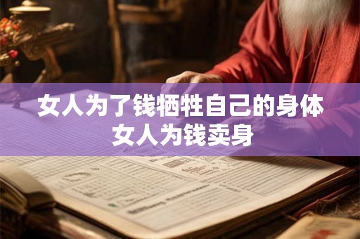 女人为了钱牺牲自己的身体 女人为钱卖身