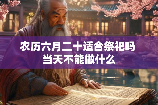 农历六月二十适合祭祀吗 当天不能做什么 农历六月二十适合祭祀吗 当天不能做什么