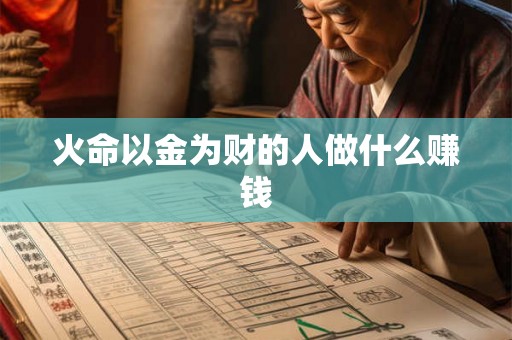 火命以金为财的人做什么赚钱