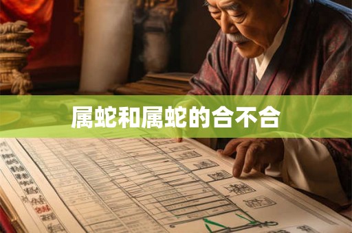 属蛇和属蛇的合不合