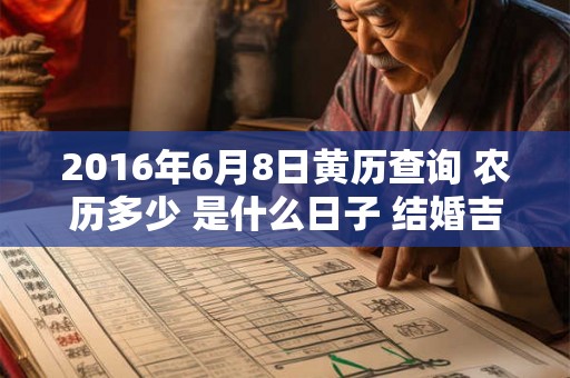 2016年6月8日黄历查询 农历多少 是什么日子 结婚吉时