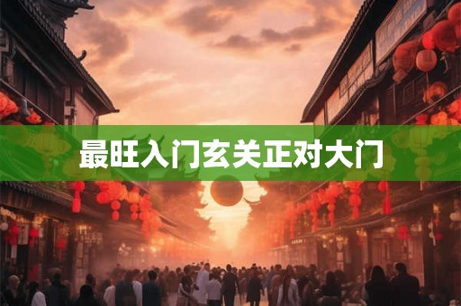 最旺入门玄关正对大门