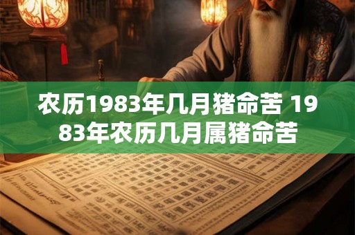 农历1983年几月猪命苦 1983年农历几月属猪命苦