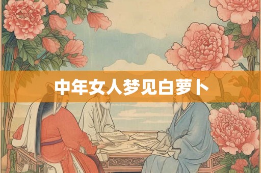 中年女人梦见白萝卜