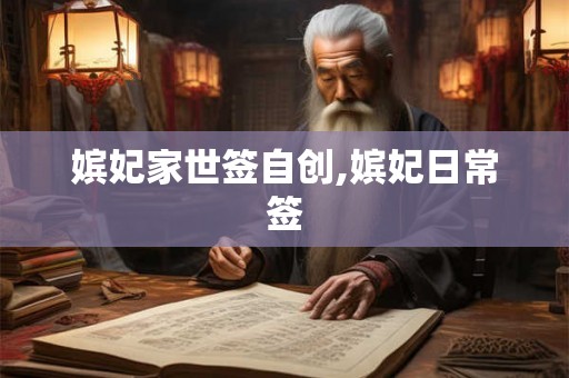 嫔妃家世签自创,嫔妃日常签