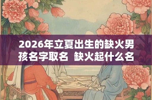 2026年立夏出生的缺火男孩名字取名  缺火起什么名好