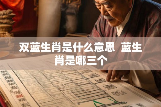 双蓝生肖是什么意思 蓝生肖是哪三个 双蓝生肖是什么意思 蓝生肖是哪三个