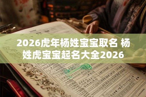 2026虎年杨姓宝宝取名 杨姓虎宝宝起名大全2026 2026虎年杨姓宝宝取名 杨姓虎宝宝起名大全2026