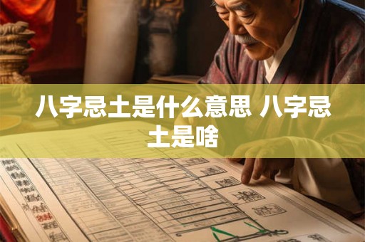 八字忌土是什么意思 八字忌土是啥
