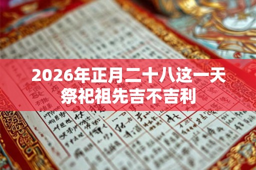 2026年正月二十八这一天祭祀祖先吉不吉利