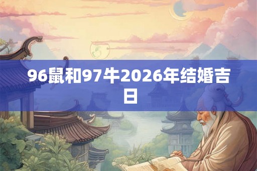 96鼠和97牛2026年结婚吉日 96鼠和97牛2026年结婚吉日