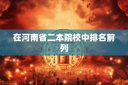 在河南省二本院校中排名前列